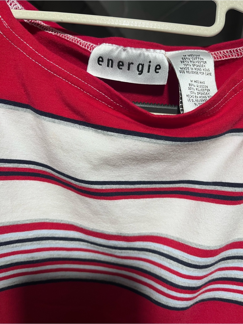 Energie Red, Navy & White Striped Short-Sleeve Tee
